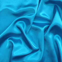 *Ткань Атлас-сатин, цвет Голубой (на отрез)  в Салехарде