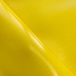 Ткань ПВХ 600 гр/м2 плотная, Жёлтый (Ширина 150см), на отрез  в Салехарде
