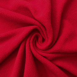 Флис Односторонний 130 гр/м2, цвет Красный (на отрез)  в Салехарде