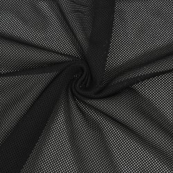 Трикотажная Сетка 75 г/м2, цвет Черный (на отрез)  в Салехарде