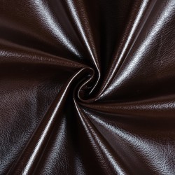 Ткань Дерматин (Кожзам) для мебели, цвет Темно-Коричневый (на отрез)  в Салехарде