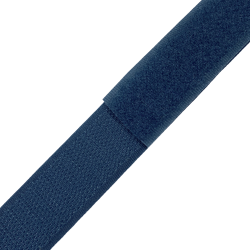 Контактная лента 25мм цвет Синий (велькро-липучка, на отрез)  в Салехарде